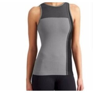 Derek Lam 10C Athleta Tank Top Women's‎ L Gray Colorblock Sleeveless Athletic